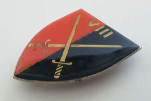SADF 8 Armoured Division Shoulder Flash (all pins intact).