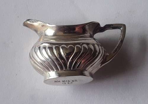 Solid Sterling Silver Hallmarked Miniature Tea Set By John Rose. Birmingham, 1955.