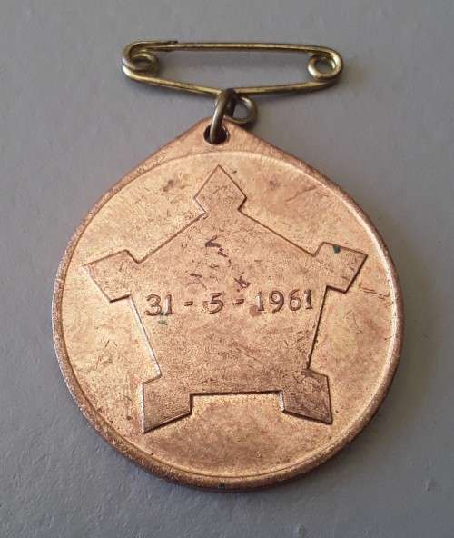 1961 Republic Of South Africa Medallion.