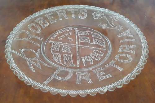 `Reserved For Hanbru`. Boer War Large Glass Plate Commemorating `Roberts Entering Pretoria`.