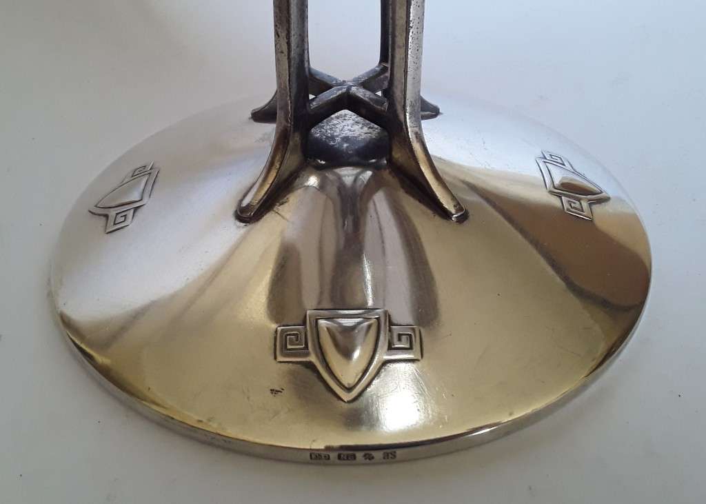 Circa 1910 Arts And Crafts Movement Silver Plated Comport. Attributed To WMF.