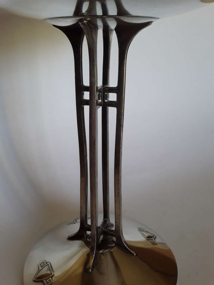 Circa 1910 Arts And Crafts Movement Silver Plated Comport. Attributed To WMF.