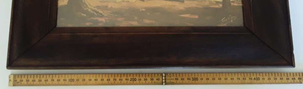 Early Tinus de Jongh (1885-1942) High Quality Print In Solid Oak Frame. Cape Dutch Farmhouse.