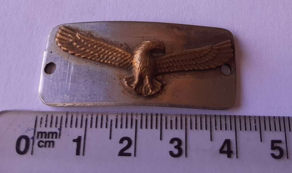 WW2 SA Airforce Metal Eagle Badge Tag.