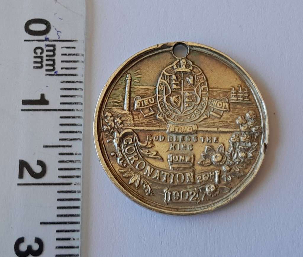 Solid Silver 1902 Coronation Medal. King Edward VII And Queen Alexandra.