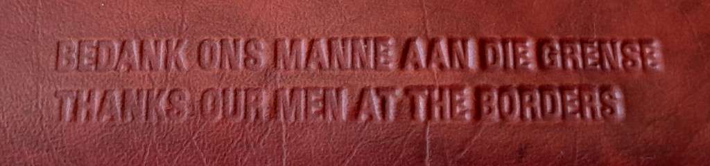 Vintage S.A. Defence Force Fund Border War Leather Document Holder.