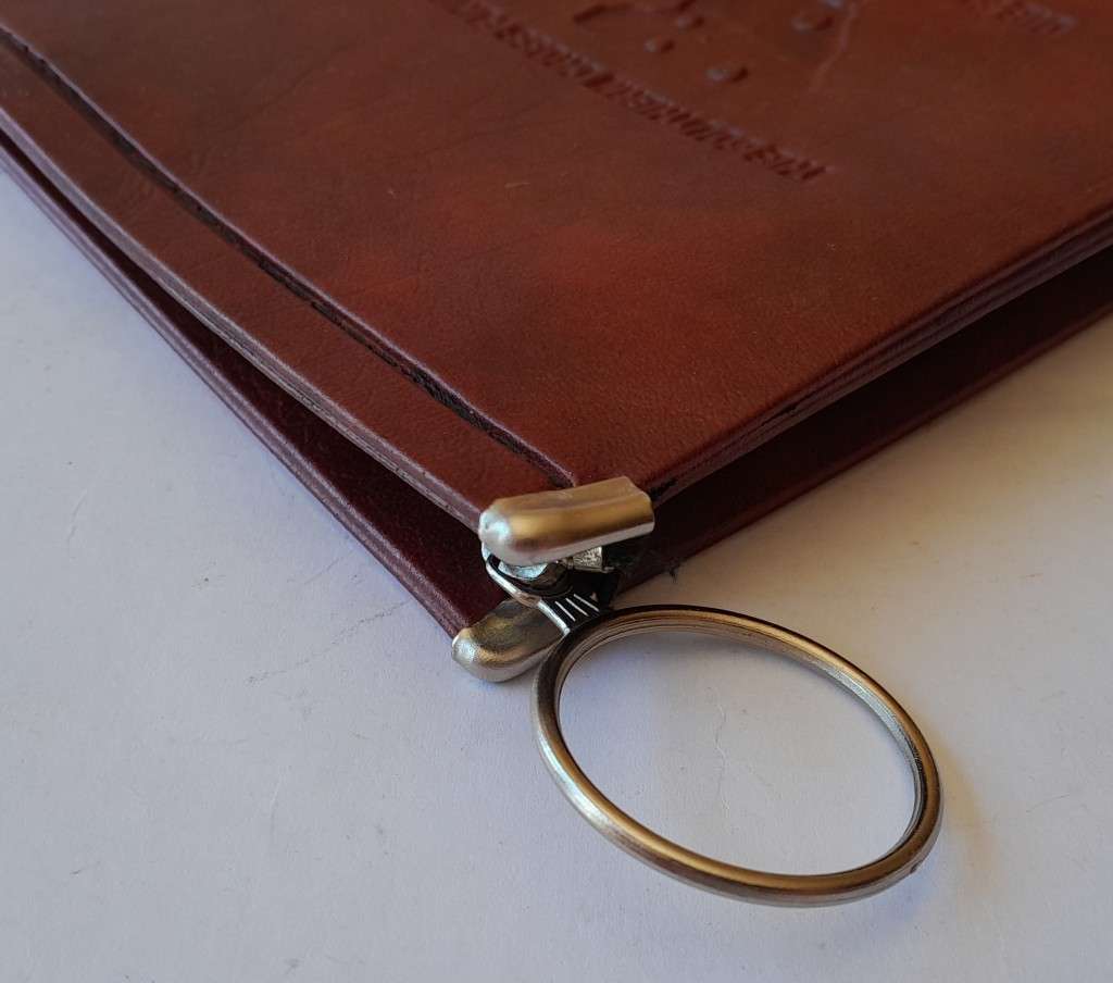 Vintage S.A. Defence Force Fund Border War Leather Document Holder.