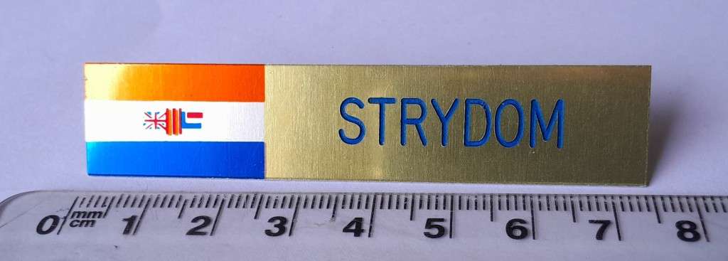 Pre-1994 SADF Name Tag.