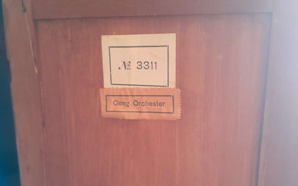 Antique 1913 Mantel Clock Presented By Harrismith Railway Staff.  Running. 42 x 31.5 x 17.5 cm.