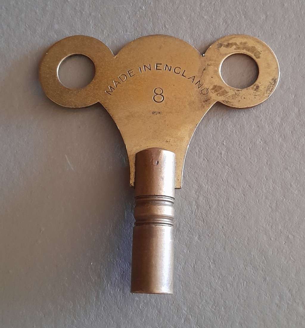 Antique 1913 Mantel Clock Presented By Harrismith Railway Staff.  Running. 42 x 31.5 x 17.5 cm.