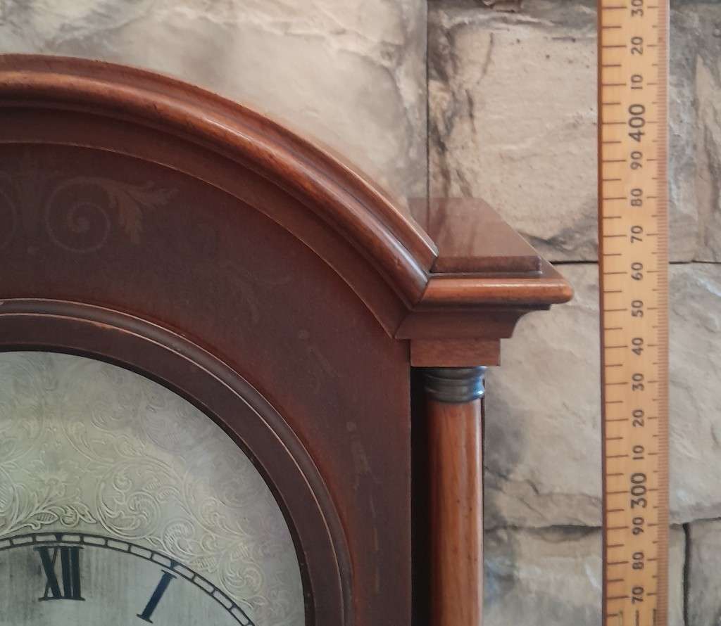 Antique 1913 Mantel Clock Presented By Harrismith Railway Staff.  Running. 42 x 31.5 x 17.5 cm.