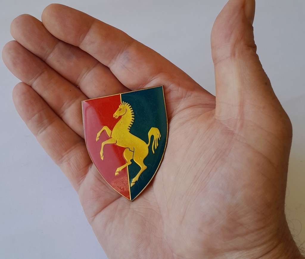 SADF Technical Service Corps Shoulder Flash. 1 Pin intact..