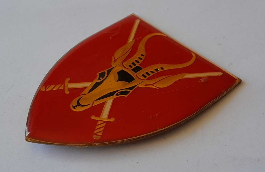 SADF Army HQ Shoulder Flash. 1 Pin Intact.