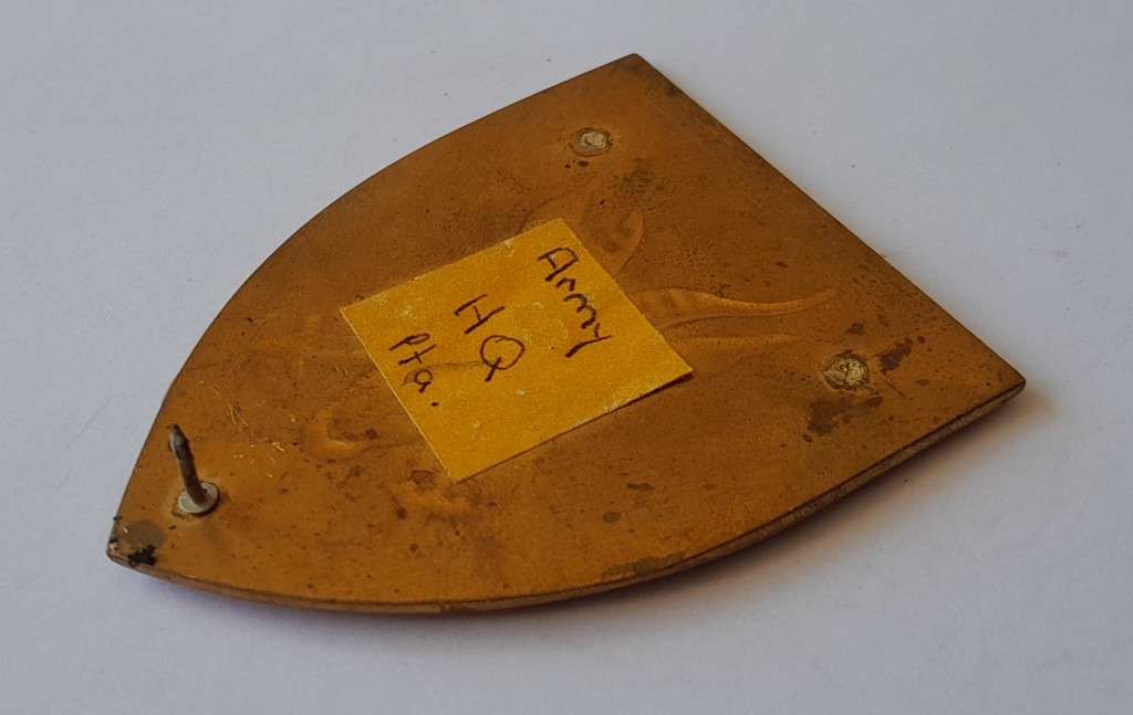 SADF Army HQ Shoulder Flash. 1 Pin Intact.