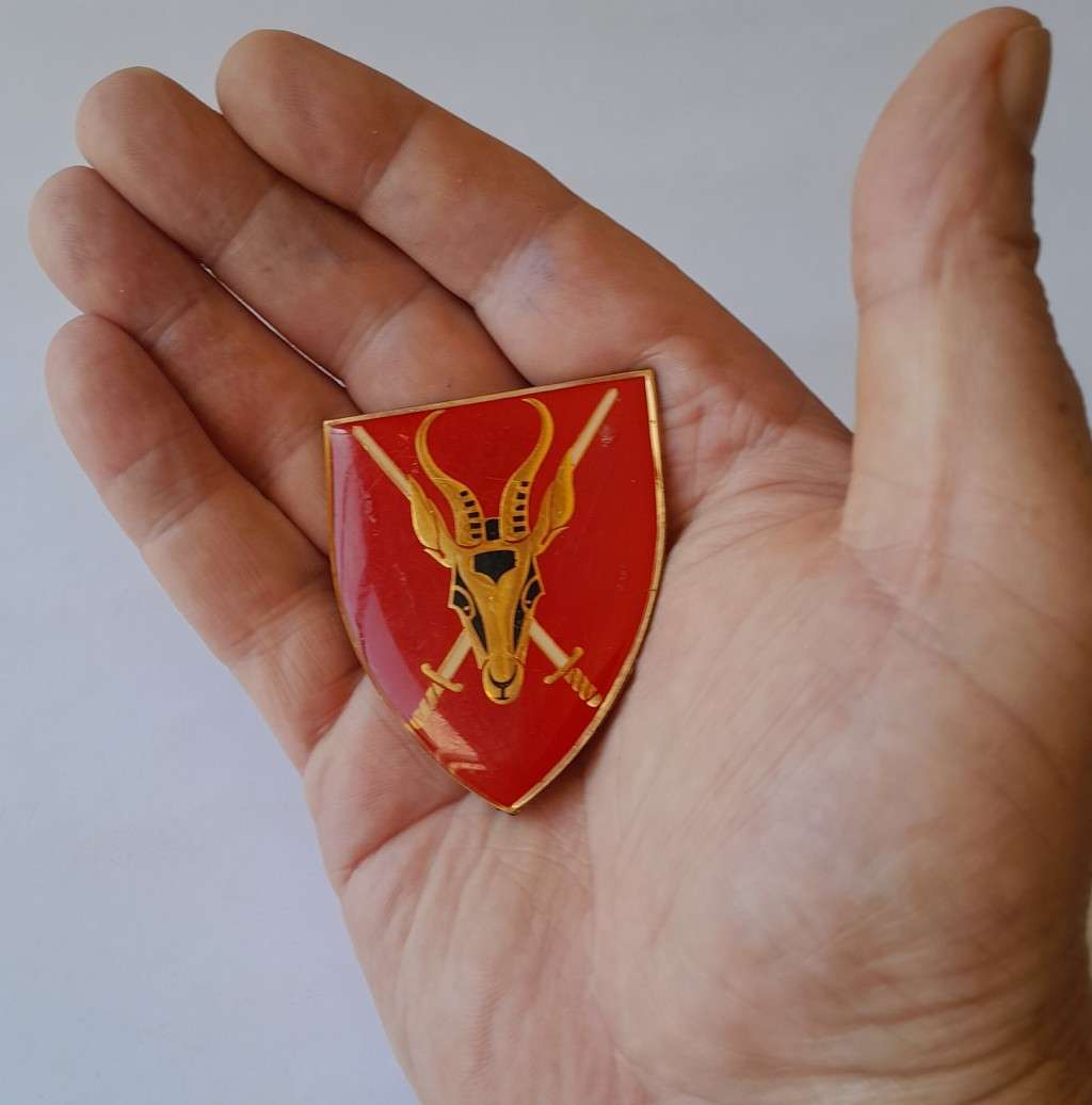 SADF Army HQ Shoulder Flash. 1 Pin Intact.