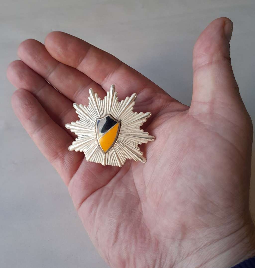 German Baden-Wurttemberg State Police Cap Badge.  Pins Intact.