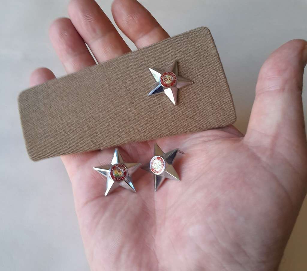 Vintage SADF 2nd Lieutenant Rank Board with Extra Pips.