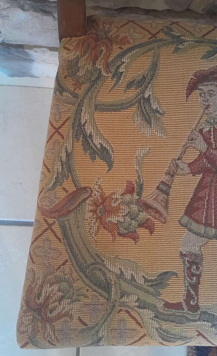 Pair Victorian Louis XVI Style Side Chairs With Beautiful Upholstery (Collection Only).