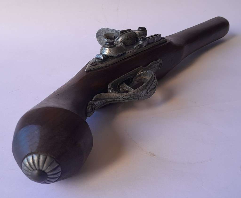 Vintage Non Firing Replica Flintlock Pistol.  Marked `London`.