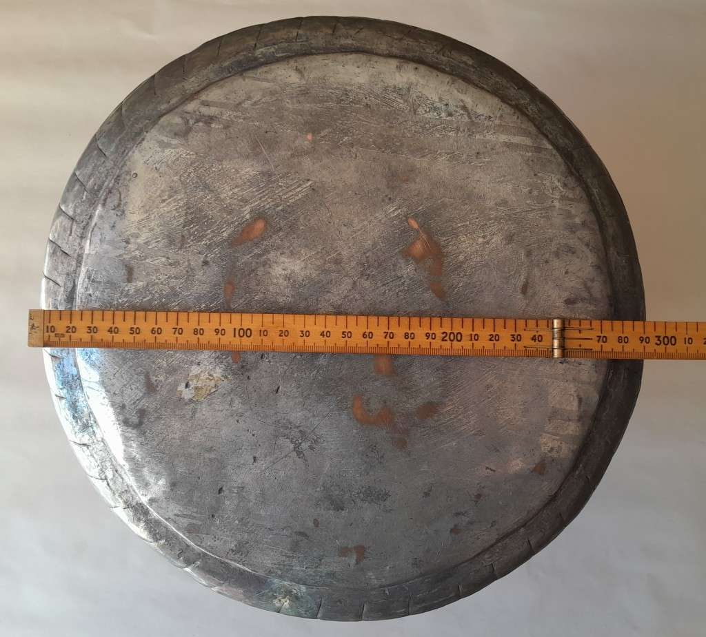 Large Antique Persian Qajar Silver Traced Embossed Bucket.