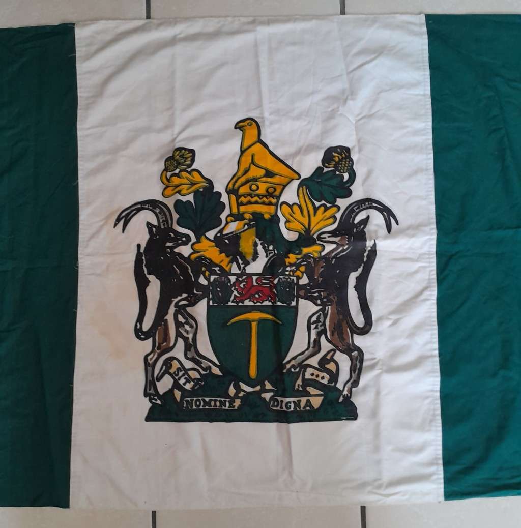 Vintage Full-Sized Double-Sided Rhodesian Flag. 191 x 85 cm.