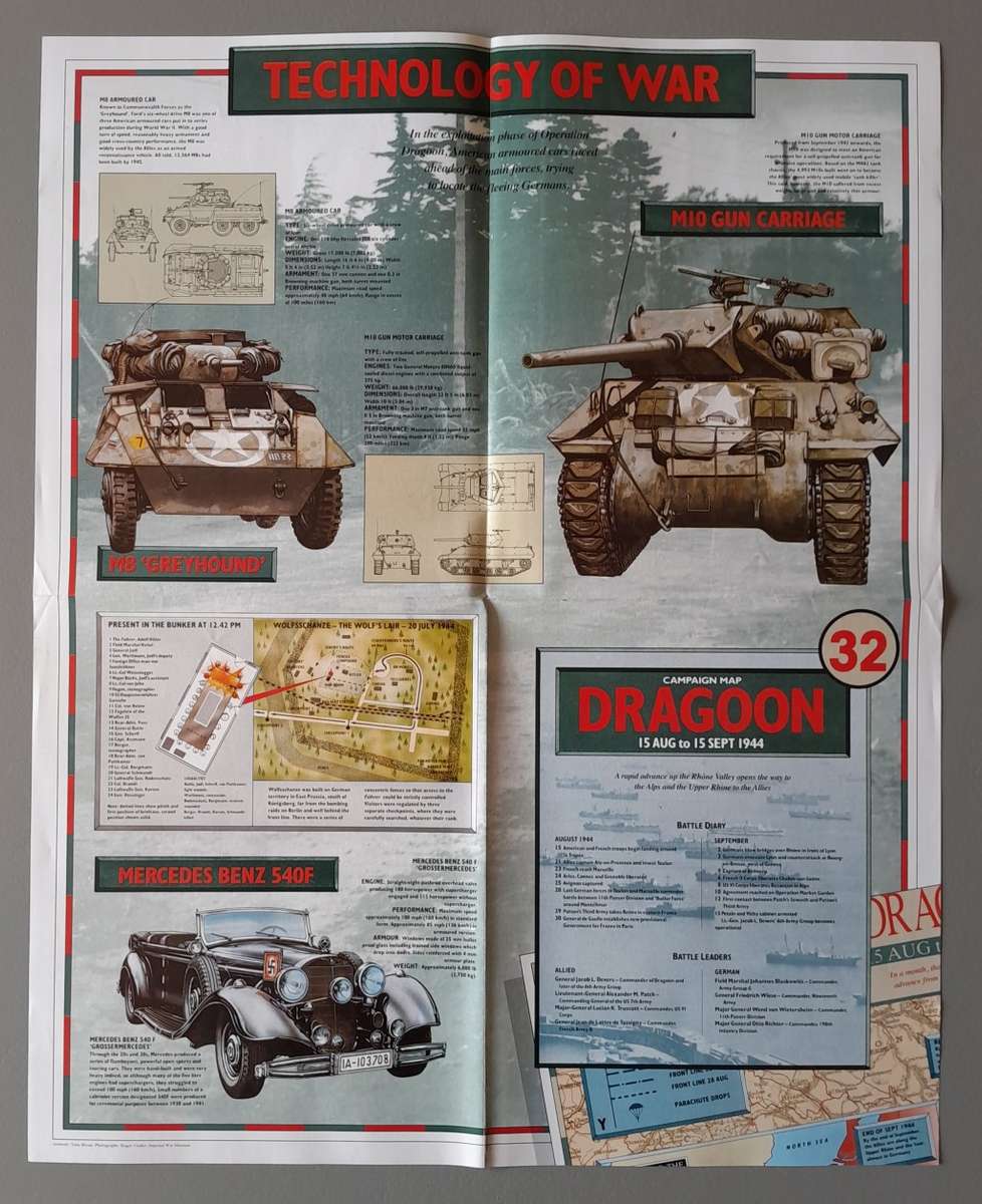 WW2 "Images Of War" Issue 32 (South Of France) With Campaign Map And Newspaper Copy.