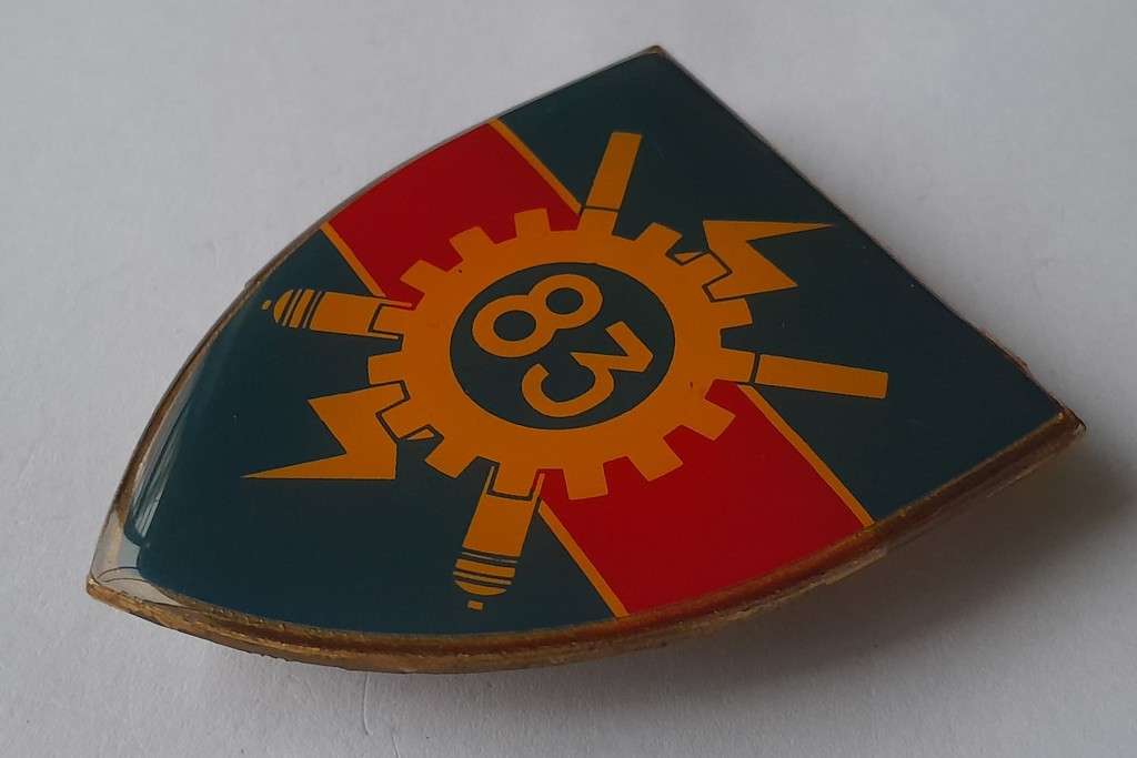 SADF 83 Technical Stores Depot Shoulder Flash.  All Pins Intact (2 Replaced).
