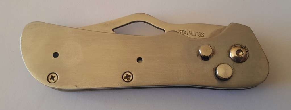 All-Steel Paramilitary Pocket Knife With Belt Clip.  17.5cm.