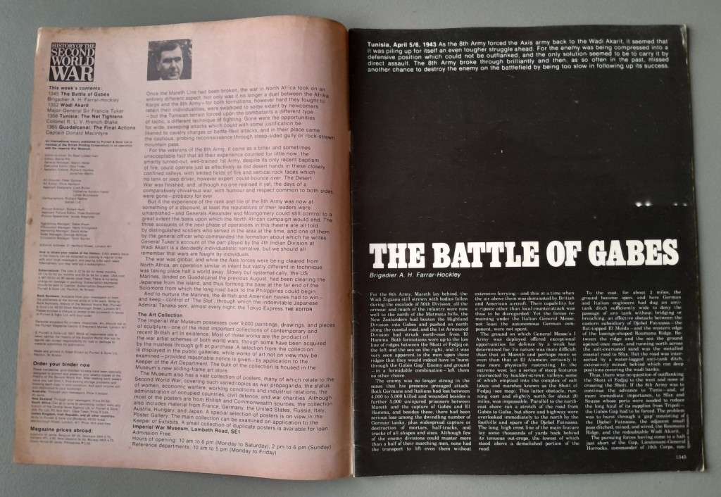 Vintage Purnell's "History Of The Second World War".  Tunisia, Guadalcanal.