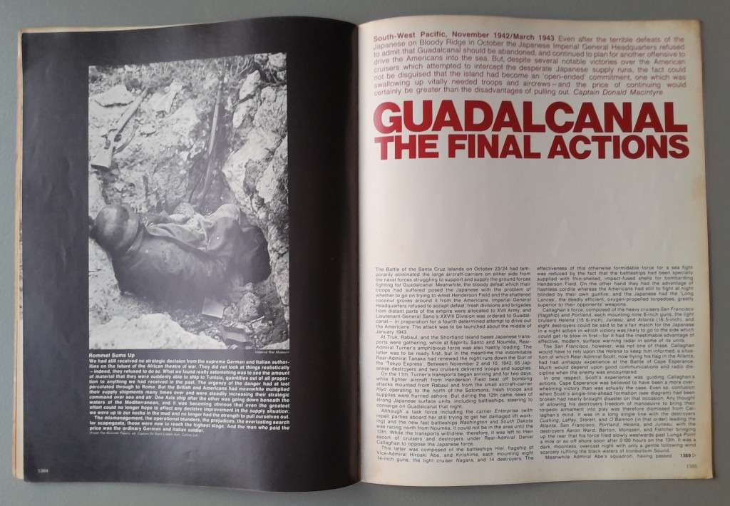 Vintage Purnell's "History Of The Second World War".  Tunisia, Guadalcanal.