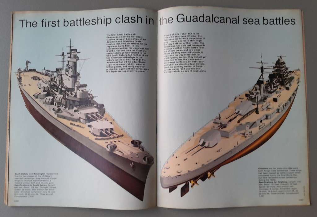 Vintage Purnell's "History Of The Second World War".  Tunisia, Guadalcanal.