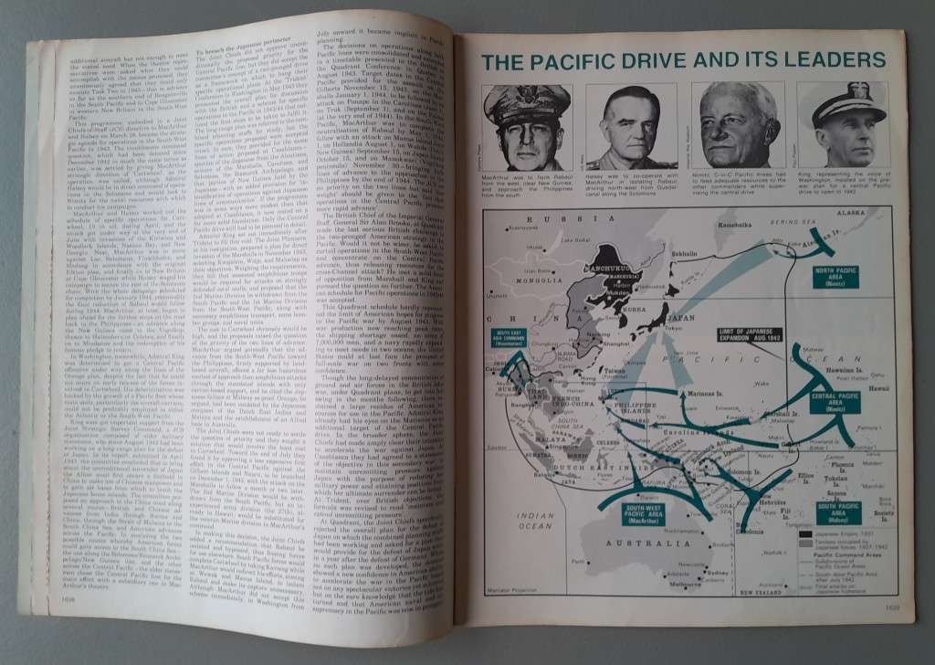 Vintage Purnell's "History Of The Second World War".  Guadalcanal to Bougainville.