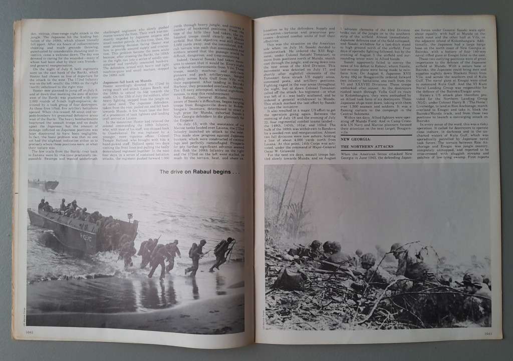 Vintage Purnell's "History Of The Second World War".  Guadalcanal to Bougainville.