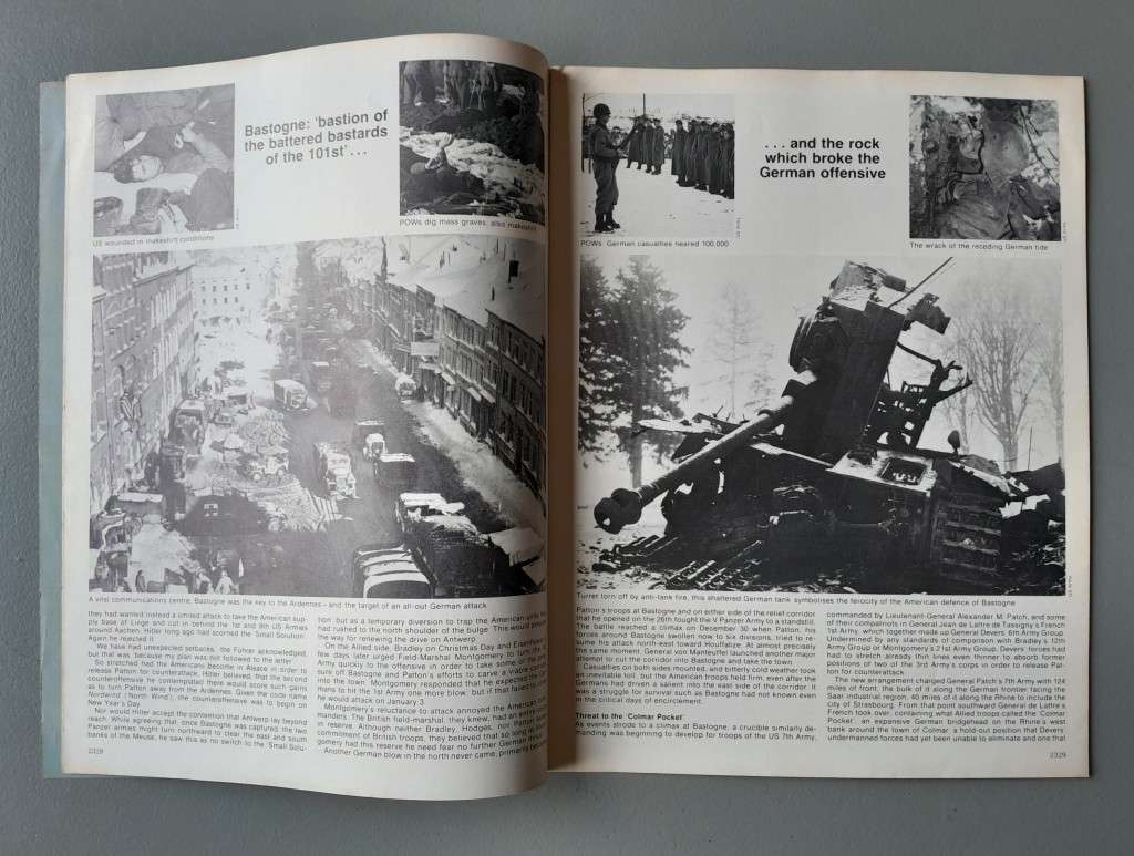 Vintage Purnell's "History Of The Second World War".  Battle Of The Bulge..