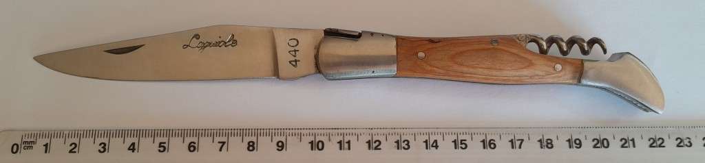 Vintage `Laguiole` 440 Steel Folding Knife.