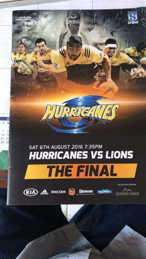 2016 Super Rugby Final Hurricanes v Lions