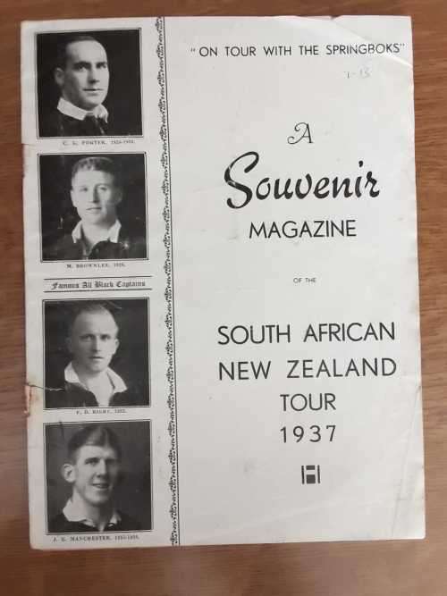 1937 Souvenir Magazine of South Afrivan New Zealand Tour