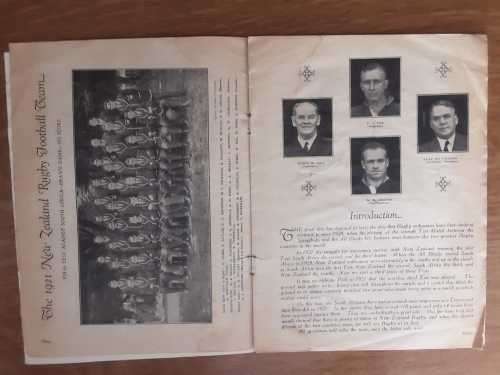 1937 Souvenir Magazine of South Afrivan New Zealand Tour