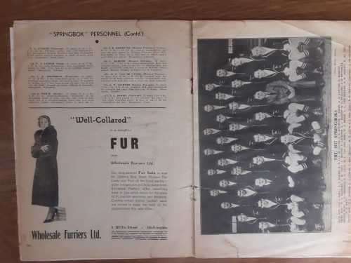 1937 Souvenir Magazine of South Afrivan New Zealand Tour