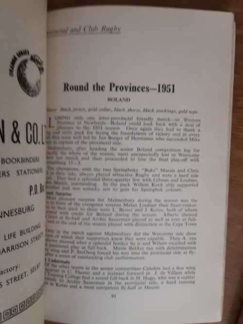 South African Rugby Annuals - Set of 3 - 1951/52/53