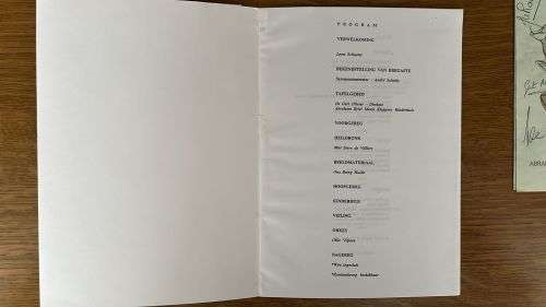 1995 Appreciation Dinner for Past Springboks - Menu Card & Programme - 13 Autographs - Details Below