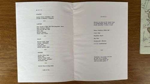 1995 Appreciation Dinner for Past Springboks - Menu Card & Programme - 13 Autographs - Details Below