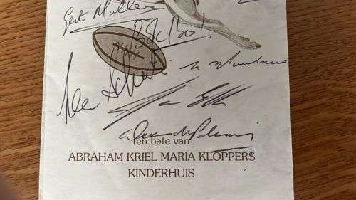 1995 Appreciation Dinner for Past Springboks - Menu Card & Programme - 13 Autographs - Details Below