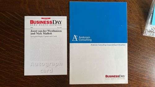 Business  Sports Day Event signed by Mallet and Joost