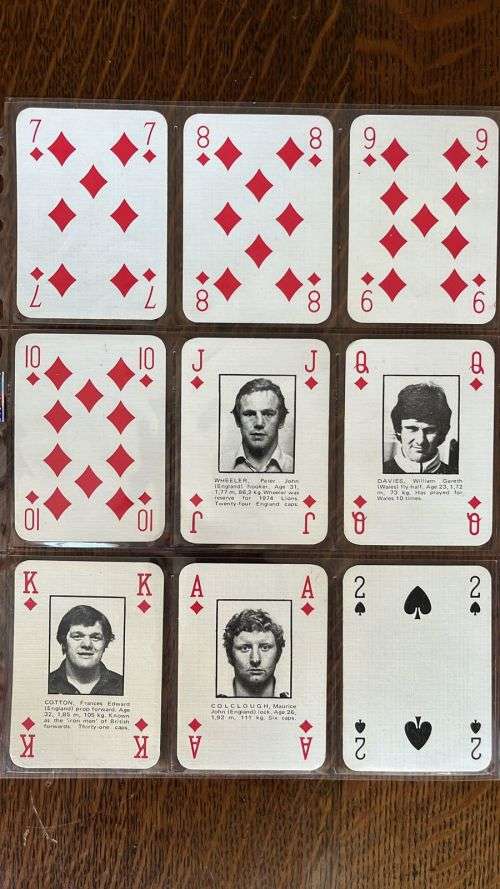 Cards - 1980 Springbok & British Lions Playing Cards, details below