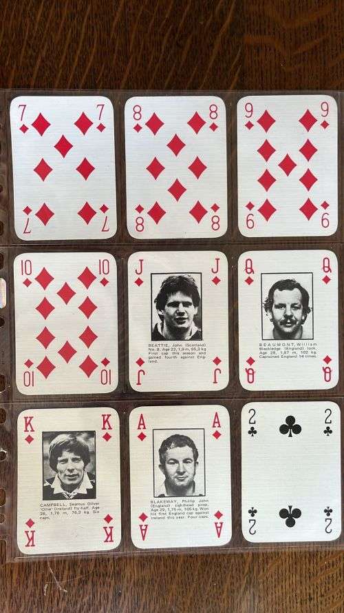 Cards - 1980 Springbok & British Lions Playing Cards, details below