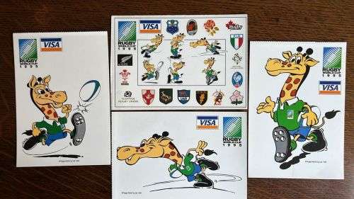 1995 Rugby World Cup Postcards (pack of 20), details below