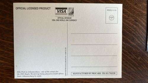 1995 Rugby World Cup Postcards (pack of 20), details below