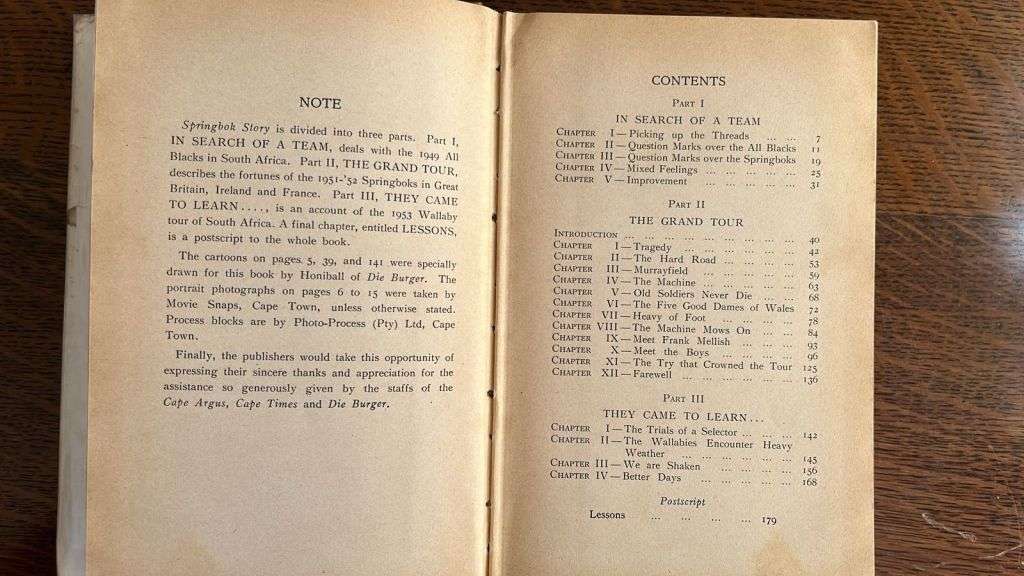 Springbok Story 1949 - 1953 by Danie Craven, Signed & Inscribed, details below