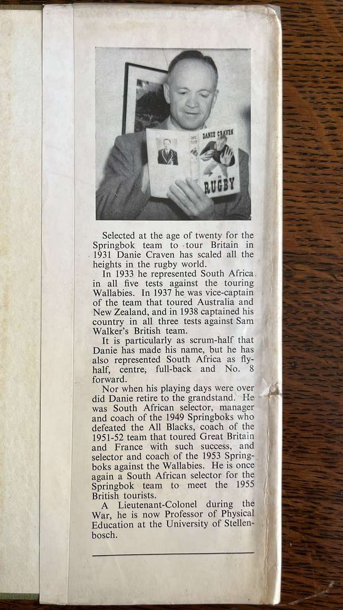 Springbok Story 1949 - 1953 by Danie Craven, Signed & Inscribed, details below